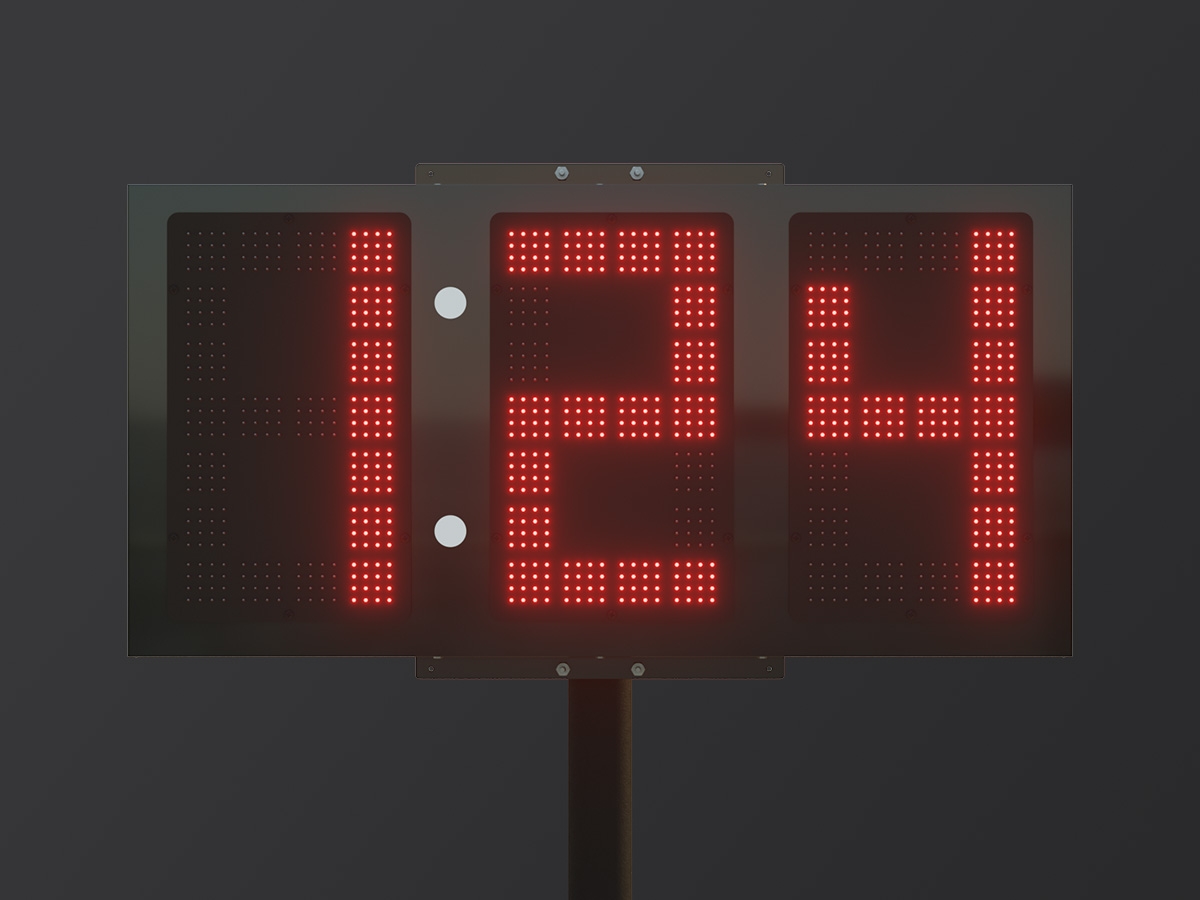 Pitch Clock; Model PC-1324, 2’6" x 5’