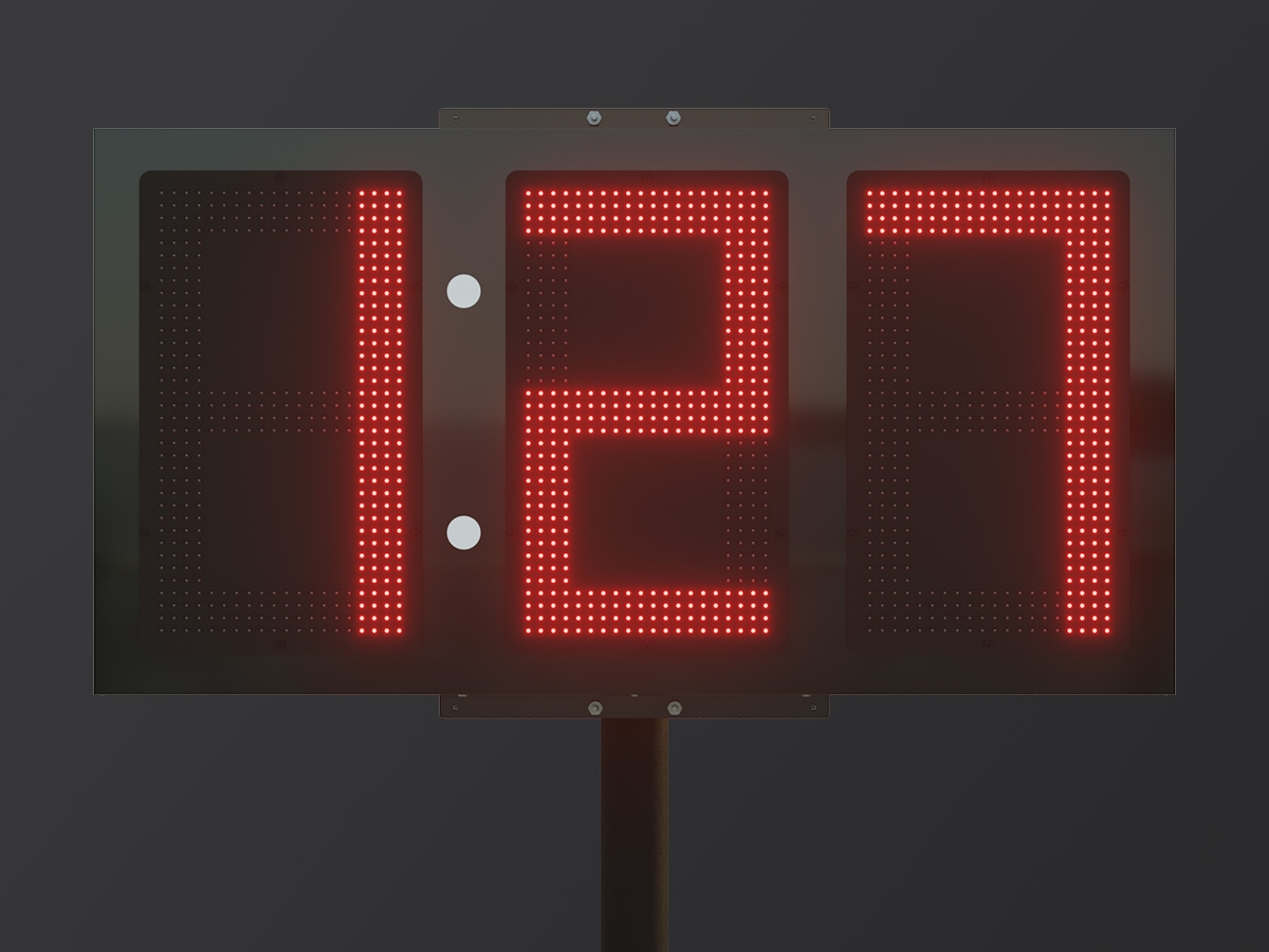 Pitch Clock; Model PC-1327, 2’10" x 5’5"